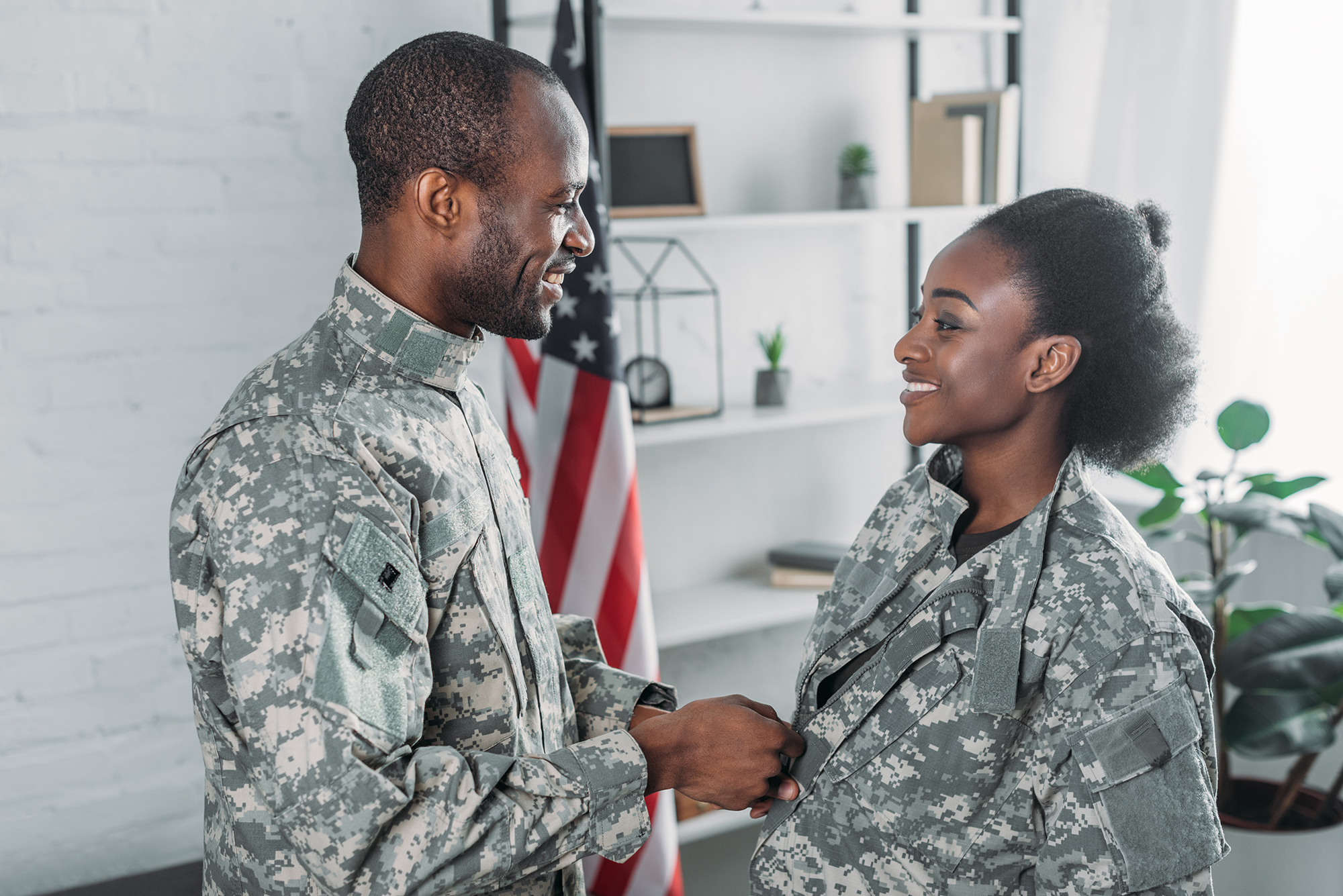 Military Male and Female Figures